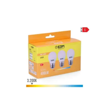 Edm 3 Led Bulbs Kit E27 5W 400lm Warm Light 3200K - 98201 product image