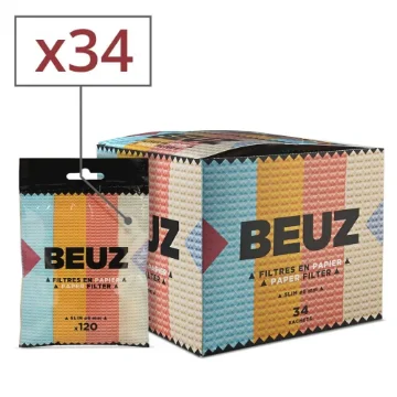 Bulk Lot of 34 Sachets of Beuz Slim Paper Filters ? 4080 Rolling product image