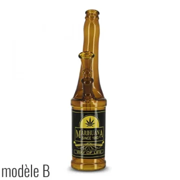 Glass Beer Bottle Water Pipe 26 Cm Model B product image