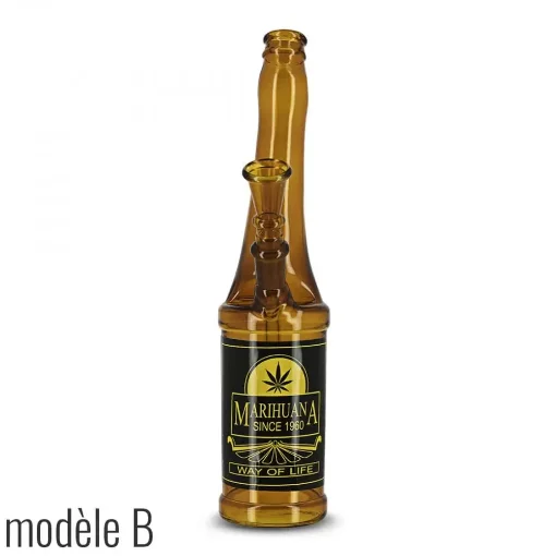 Glass Beer Bottle Water Pipe 26 Cm Model B product image