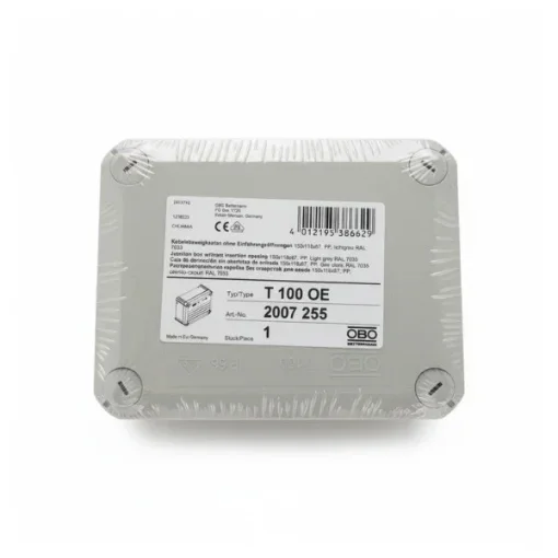 OBO Bettermann T 100 OE Junction Box 151x117x67mm Light Grey Electrical Cablebox product image