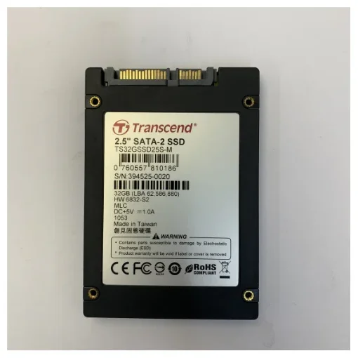 Transcend 32GB 2.5" SATA SSD MLC Internal Solid State Drive TS32GSSD25S-M product image