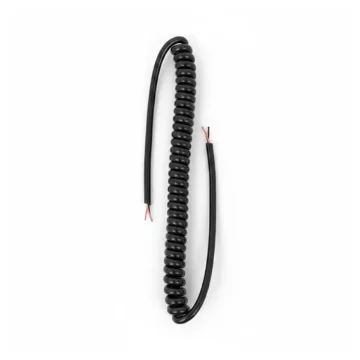 RS PRO 749-2493 Coiled 4-Core Electrical Cable 0.25mm² Black PVC Power Lead product image