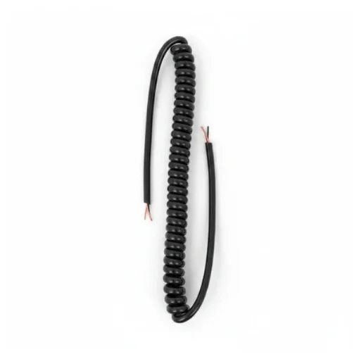 RS PRO 749-2493 Coiled 4-Core Electrical Cable 0.25mm² Black PVC Power Lead product image