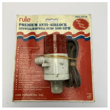 Rule 500 GPH Rule Premium Anti-Airlock Livewell/Baitwell Pump - 201F-AA product image