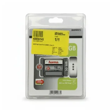 Hama CompactFlash Card 16GB High Speed Gold 22MB/s Class 10 Memory Card product image