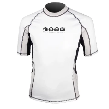 Picture of SCK - UV50+ Short-Sleeve Sun Protection Top White-Black - 03022-3K10M