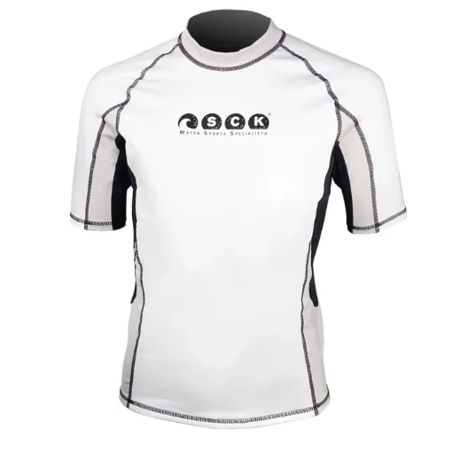 Picture of SCK - UV50+ Short-Sleeve Sun Protection Top White-Black - 03022-3K10M