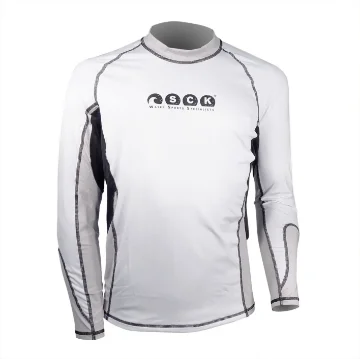 Picture of SCK - UV50+ Long Sleeve Sun Protection Top White-Black - 03022-5K10M