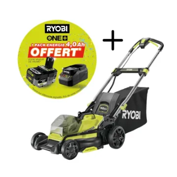 Ryobi 18V Brushless Push Mower Ry18lmx40c - 40cm Cutting Width - 4.0Ah Battery and Charger product image