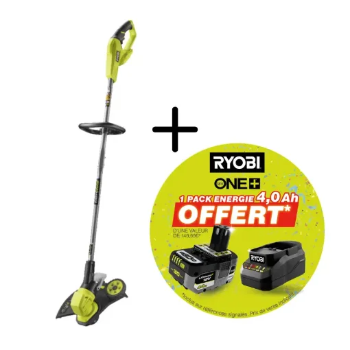 Ryobi 18V One+ Edger - Ry18lt33a-0 - 33 Cm Cutting - 4.0Ah Battery and Charger product image