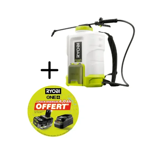 Ryobi 18V One+ Backpack Sprayer RY18BPSB-0 - 15L - 6.2 Bars - 4.0Ah Battery and Charger product image