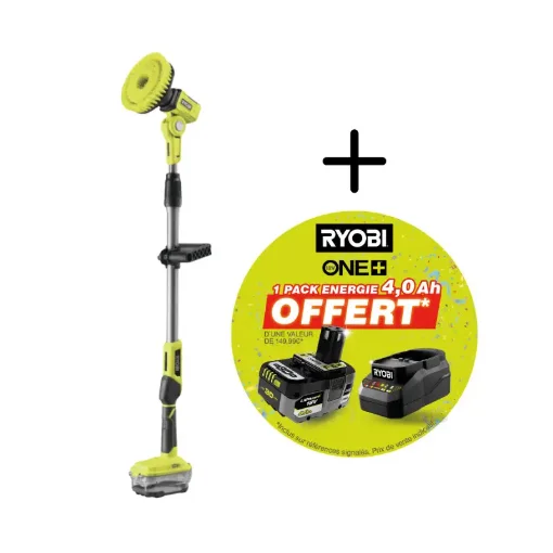 Ryobi 18V One+ R18TPS Telescopic Motorised Brush - 4.0Ah Battery and Charger product image