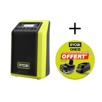 Ryobi 18V One+ Bluetooth Radio RR18 - 4.0Ah Battery and Charger product image