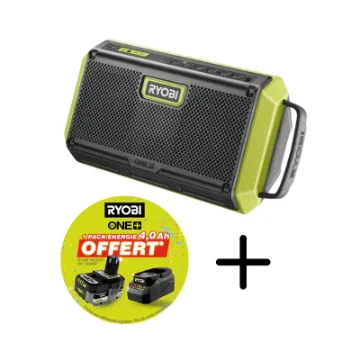 Ryobi 18V One+ Bluetooth Speaker RBT18 - 4.0Ah Battery and Charger product image