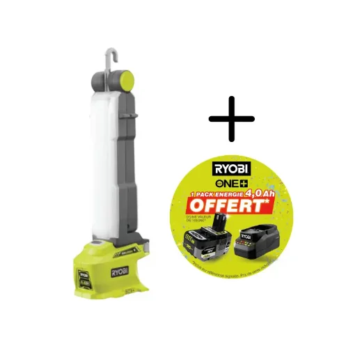 Ryobi 18V One+ R18ALF Modular Led Lamp - 850 Lumens - 4.0Ah Battery and Charger product image